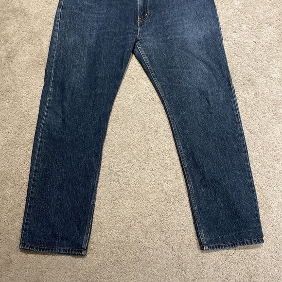 Levis 502 Jeans Men 40x30 (Tag: 40X34) Tapered Leg Regular Fit Denim Pants Blue - Picture 4 of 15